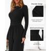 imageBTFBM Jumpsuits For Women Dressy Casual Fall Clothes 2025 Long Sleeve Knit Ruched Business Lounge Pants Rompers PocketsBlack