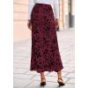 imageBTFBM Womens Floral Mesh Maxi Skirt Elastic High Waisted Boho Elegant Mermaid 2025 Summer Fall Long Skirts for WomenBurgundy