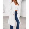 imageBTFBM Womens Long Cardigan Sweater Fall Winter 2025 Long Sleeve Sweaters Coat Open Front Loose Casual Knit OutwearWhite