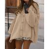 imageBTFBM Womens Oversized Cardigans 2025 Fall Winter Outerwear Lantern Long Sleeve Button Down Chunky Knit Sweaters CoatsApricot