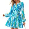 Floral Blue Green