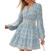 Floral Blue White