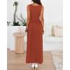 imageBTFBM Summer Maxi Dresses for Women 2025 Sleeveless Casual Ruched High Waisted Tank Long Sundress Flowy Beach Fall DressBrick Red