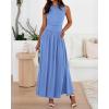 imageBTFBM Summer Maxi Dresses for Women 2025 Sleeveless Casual Ruched High Waisted Tank Long Sundress Flowy Beach Fall DressLight Blue