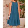 imageBTFBM Women Summer Halter Dresses Casual Spring 2025 Sleeveless ALine Tiered Swing Mini Dress Beach Vacation SundressLake Blue