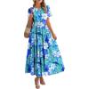 Floral Blue Green