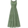imageBTFBM Women Summer Eyelet Midi Dresses Casual Spring 2025 Sleeveless A Line Flowy Vacation Beach Wedding Guest Sun DressGreen