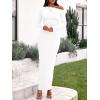 imageBTFBM One Shoulder Long Sleeve Dresses for Women Fall 2025 Bodycon Ruched Night Out Cocktail Wedding Guest Maxi DressWhite
