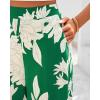 imageBTFBM Womens Wide Leg Summer Pants 2025 Boho Beach Vacation Loose Elastic Waist Printed Palazzo Pant PocketsFloral Green Apricot