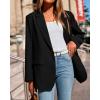 imageBTFBM Blazers for Women 2025 Fall Business Casual Clothes Open Front Oversized Winter Coats Work Office Suit JacketsBlack