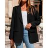 imageBTFBM Blazers for Women 2025 Fall Business Casual Clothes Open Front Oversized Winter Coats Work Office Suit JacketsBlack