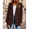 imageBTFBM Blazers for Women 2025 Fall Business Casual Clothes Open Front Oversized Winter Coats Work Office Suit JacketsBrown