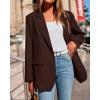 imageBTFBM Blazers for Women 2025 Fall Business Casual Clothes Open Front Oversized Winter Coats Work Office Suit JacketsBrown