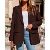 imageBTFBM Blazers for Women 2025 Fall Business Casual Clothes Open Front Oversized Winter Coats Work Office Suit JacketsBrown