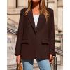 imageBTFBM Blazers for Women 2025 Fall Business Casual Clothes Open Front Oversized Winter Coats Work Office Suit JacketsBrown