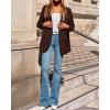 imageBTFBM Blazers for Women 2025 Fall Business Casual Clothes Open Front Oversized Winter Coats Work Office Suit JacketsBrown
