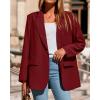imageBTFBM Blazers for Women 2025 Fall Business Casual Clothes Open Front Oversized Winter Coats Work Office Suit JacketsBurgundy