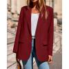 imageBTFBM Blazers for Women 2025 Fall Business Casual Clothes Open Front Oversized Winter Coats Work Office Suit JacketsBurgundy