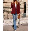 imageBTFBM Blazers for Women 2025 Fall Business Casual Clothes Open Front Oversized Winter Coats Work Office Suit JacketsBurgundy