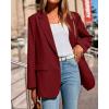 imageBTFBM Blazers for Women 2025 Fall Business Casual Clothes Open Front Oversized Winter Coats Work Office Suit JacketsBurgundy