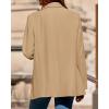 imageBTFBM Blazers for Women 2025 Fall Business Casual Clothes Open Front Oversized Winter Coats Work Office Suit JacketsKhaki