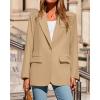 imageBTFBM Blazers for Women 2025 Fall Business Casual Clothes Open Front Oversized Winter Coats Work Office Suit JacketsKhaki