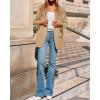 imageBTFBM Blazers for Women 2025 Fall Business Casual Clothes Open Front Oversized Winter Coats Work Office Suit JacketsKhaki