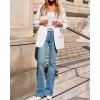 imageBTFBM Blazers for Women 2025 Fall Business Casual Clothes Open Front Oversized Winter Coats Work Office Suit JacketsWhite