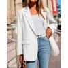 imageBTFBM Blazers for Women 2025 Fall Business Casual Clothes Open Front Oversized Winter Coats Work Office Suit JacketsWhite