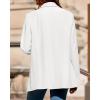imageBTFBM Blazers for Women 2025 Fall Business Casual Clothes Open Front Oversized Winter Coats Work Office Suit JacketsWhite