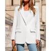 imageBTFBM Blazers for Women 2025 Fall Business Casual Clothes Open Front Oversized Winter Coats Work Office Suit JacketsWhite
