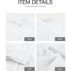 imageBTFBM Women Fashion Button Down Shirts V Neck Printed Solid Boho Long Sleeve Blouses Dressy Casual Summer Fall TopsSolid White