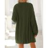 imageBTFBM Cable Knit Oversized Cardigan Sweaters for Women Trendy 2025 Fall Button Up Long Sleeve Winter Coat CardigansArmy Green