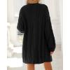 imageBTFBM Cable Knit Oversized Cardigan Sweaters for Women Trendy 2025 Fall Button Up Long Sleeve Winter Coat CardigansBlack