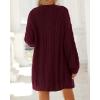 imageBTFBM Cable Knit Oversized Cardigan Sweaters for Women Trendy 2025 Fall Button Up Long Sleeve Winter Coat CardigansBurgundy