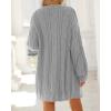 imageBTFBM Cable Knit Oversized Cardigan Sweaters for Women Trendy 2025 Fall Button Up Long Sleeve Winter Coat CardigansGrey