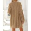 imageBTFBM Cable Knit Oversized Cardigan Sweaters for Women Trendy 2025 Fall Button Up Long Sleeve Winter Coat CardigansKhaki