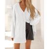 imageBTFBM Cable Knit Oversized Cardigan Sweaters for Women Trendy 2025 Fall Button Up Long Sleeve Winter Coat CardigansWhite