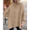 imageBTFBM Cardigan Sweaters for Women 2025 Fall Winter Outwear Lantern Long Sleeve Button Down Oversized Chunky Knit CoatsApricot