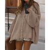imageBTFBM Cardigan Sweaters for Women 2025 Fall Winter Outwear Lantern Long Sleeve Button Down Oversized Chunky Knit CoatsCamel