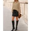 imageBTFBM Fall Sweaters for Women 2025 Loose Quarter Zip Pullover V Neck Long Sleeve Cable Knit Sweater Winter ClothesKhaki
