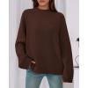 imageBTFBM Sweaters for Women 2025 Casual Crewneck Long Sleeve Loose Ribbed Knit Pullover Sweater Winter Clothes Fall OutfitsBrown