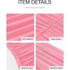 imageBTFBM Women 2025 Summer One Shoulder Bodycon Ruched Maxi Dress Slit Mesh Long Formal Cocktail Fall Wedding Guest DressesPink