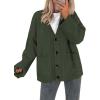 imageBTFBM Fall Fashion 2025 Button Down Cardigan Sweaters for Women Trendy V Neck Long Sleeve Knit Winter Coat OuterwearArmy Green