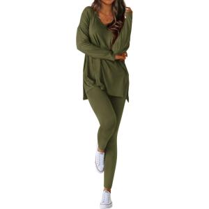 imageBTFBM Two Piece Sets For Women Summer Fashion Lounge Matching Set 2025 Travel Vacation Airport Outfits ClothingArmy Green