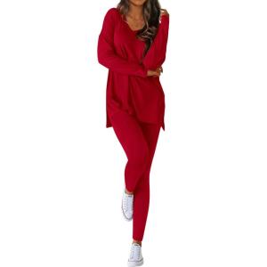imageBTFBM Two Piece Sets For Women Summer Fashion Lounge Matching Set 2025 Travel Vacation Airport Outfits ClothingRed