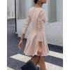 imageBTFBM Long Sleeve Dress for Women Fall 2025 High Waist Flowy Pleated A Line Party Wedding Guest Dresses Business CasualBeige