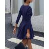 imageBTFBM Long Sleeve Dress for Women Fall 2025 High Waist Flowy Pleated A Line Party Wedding Guest Dresses Business CasualNavy
