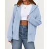 imageBTFBM Zip Up Hoodie Women Fleece Oversized Sweatshirts 2025 Fall Fashion Outfits Casual Y2k Jackets Winter ClothesLight Blue