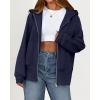 imageBTFBM Zip Up Hoodie Women Fleece Oversized Sweatshirts 2025 Fall Fashion Outfits Casual Y2k Jackets Winter ClothesNavy